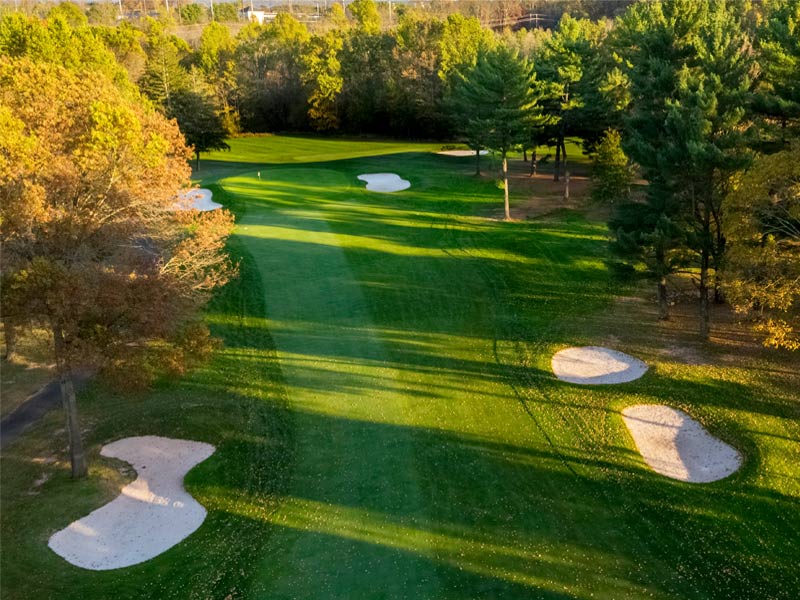 The golf course at Copper Hill Country Club is known for small greens and tight fairways.