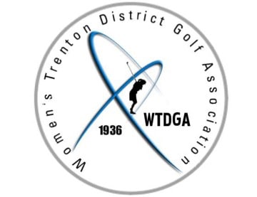 Women's Trenton District Golf Association logo in black and white