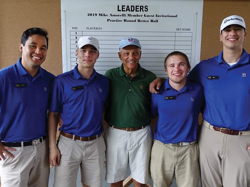 Five gentlemen representing the professional staff at Copper Hill Country Club.